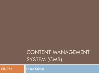 Content Management System (CMS)