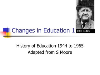 Changes in Education 1