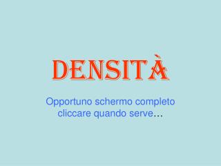 densità