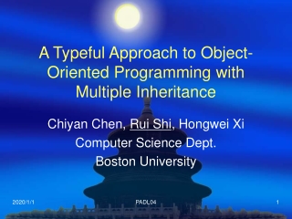 A Typeful Approach to Object-Oriented Programming with Multiple Inheritance