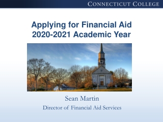 Applying for Financial Aid 2020-2021 Academic Year