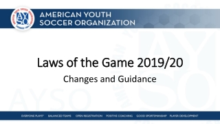 Laws of the Game 2019/20