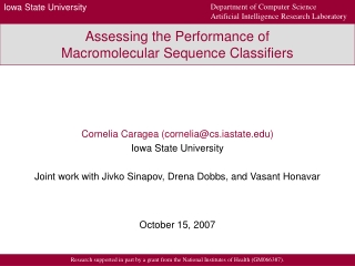 Assessing the Performance of  Macromolecular Sequence Classifiers