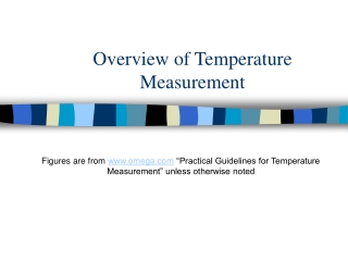 Overview of Temperature Measurement