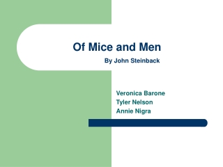 Of Mice and Men