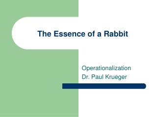 The Essence of a Rabbit