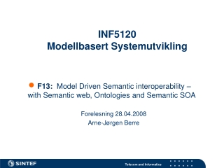 INF5120 Modellbasert Systemutvikling