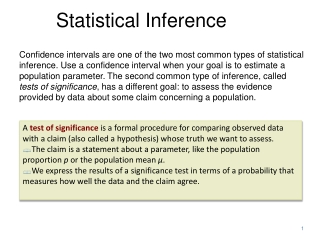 Statistical Inference