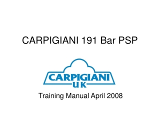 CARPIGIANI 191 Bar PSP