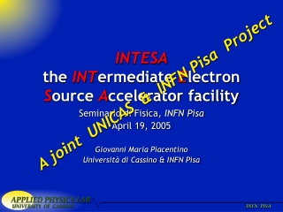 INTESA the  INT ermediate  E lectron  S ource  A ccelerator facility
