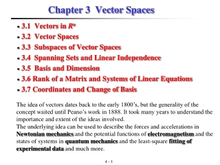 Chapter 3   Vector Spaces