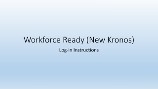 Workforce Ready (New Kronos)