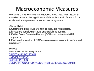 Macroeconomic Measures