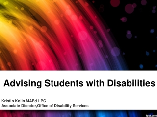 Advising Students with  Disabilities