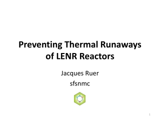 Preventing Thermal Runaways of LENR Reactors