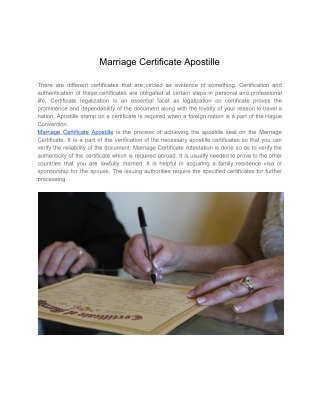 What is the cost of a marriage certificate apostille In India?