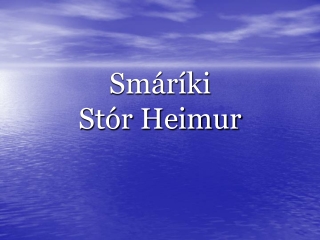 Smáríki Stór Heimur