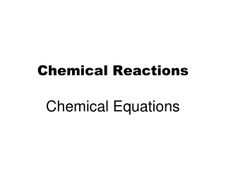 Chemical Reactions