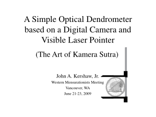 A Simple Optical  Dendrometer  based on a Digital Camera and Visible Laser Pointer