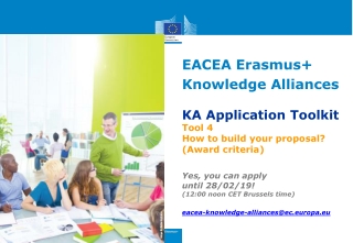 EACEA Erasmus+ Knowledge Alliances KA Application Toolkit Tool 4