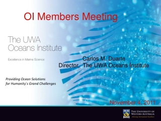 Carlos M. Duarte Director,  The UWA Oceans Institute