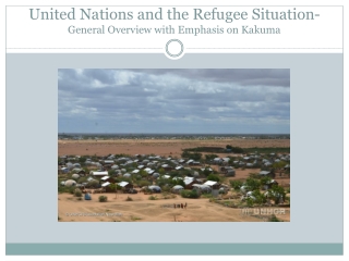 United Nations and the Refugee Situation- General Overview with Emphasis on  Kakuma