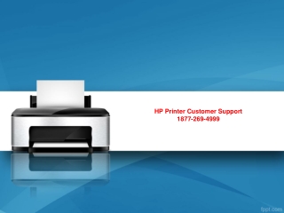 HP Printer Customer Support 1877-269-4999