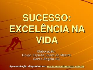 SUCESSO: EXCELÊNCIA NA VIDA