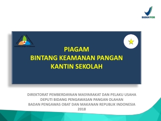 PIAGAM  BINTANG KEAMANAN PANGAN  KANTIN SEKOLAH