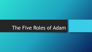 The Five Roles of Adam