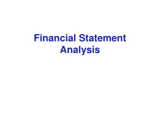 Financial Statement Analysis