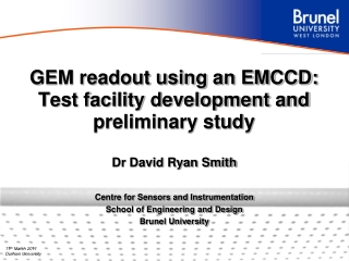 GEM readout using an EMCCD: Test facility development and preliminary study