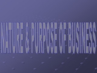 NATURE &amp; PURPOSE OF BUSINESS