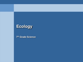 Ecology