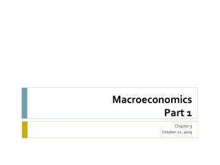 Macroeconomics Part 1