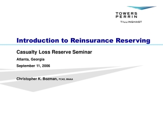 Introduction to Reinsurance Reserving