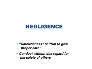 NEGLIGENCE