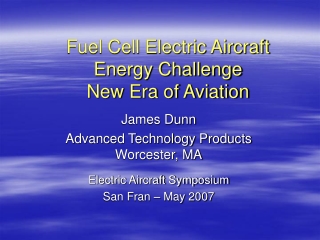 Fuel Cell Electric Aircraft  Energy Challenge New Era of Aviation