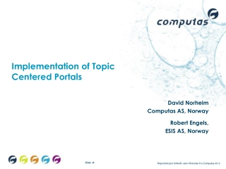 Implementation of Topic  Centered Portals