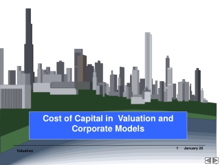 Cost of Capital in  Valuation and Corporate Models