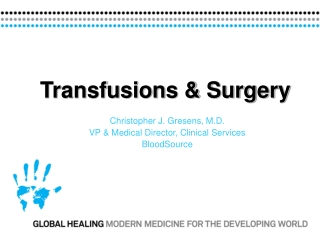 Transfusions &amp; Surgery