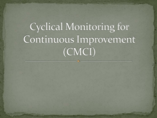 Cyclical Monitoring for Continuous Improvement (CMCI)