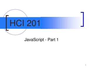 HCI 201