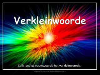 Verkleinwoorde