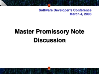 Software Developer’s Conference March 4, 2003