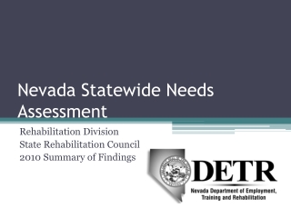 Nevada Statewide Needs Assessment