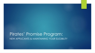 Pirates’ Promise Program: