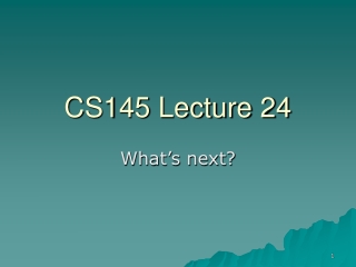 CS145 Lecture 24