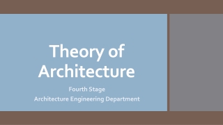 Theory of Architecture