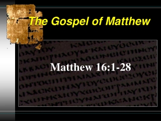 The Gospel of Matthew